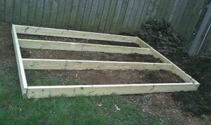 building a foundation / base for a shed