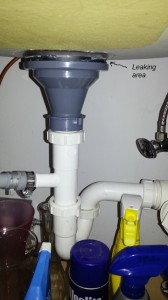 Leaking kitchen sink drain