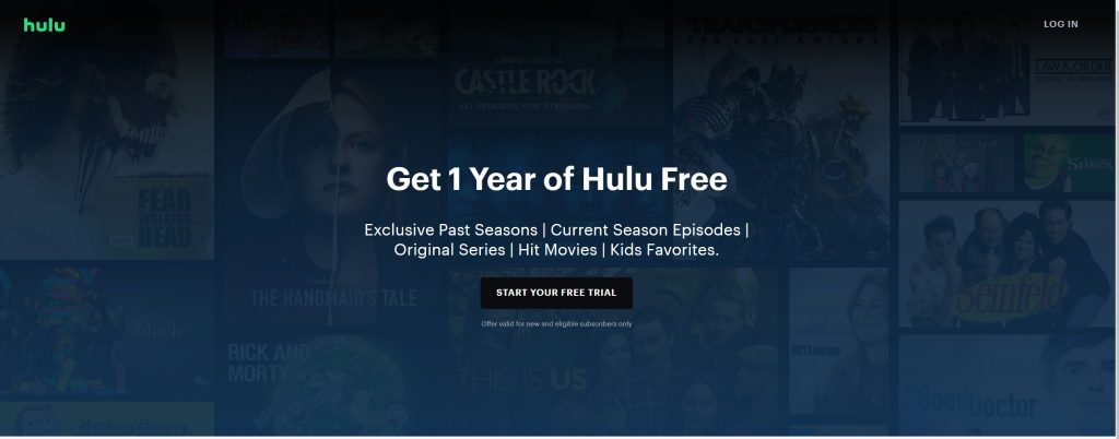 Hulu Free Trial for One Year